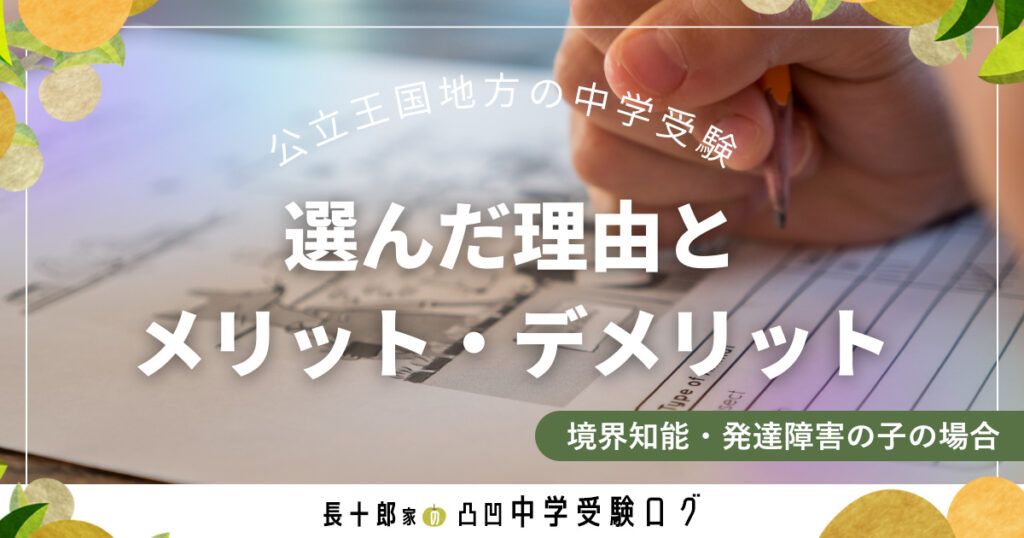 地方で中学受験を選んだ理由とメリット・デメリット【発達障害・境界知能の子の場合】　アイキャッチ
